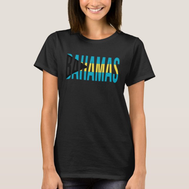 T-shirt Bahamas In Flag Colors (Devant)