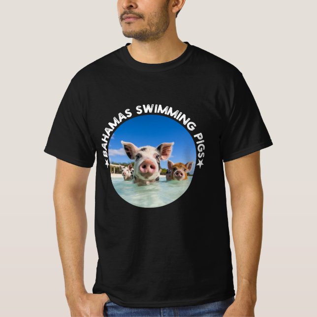 T-shirt Bahamas Pigs de natation Exuma (Devant)