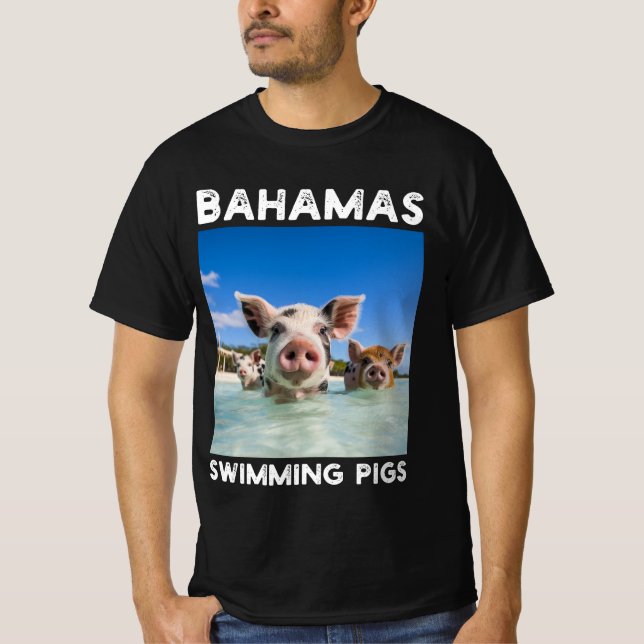 T-shirt Bahamas Pigs de natation Exuma (Devant)