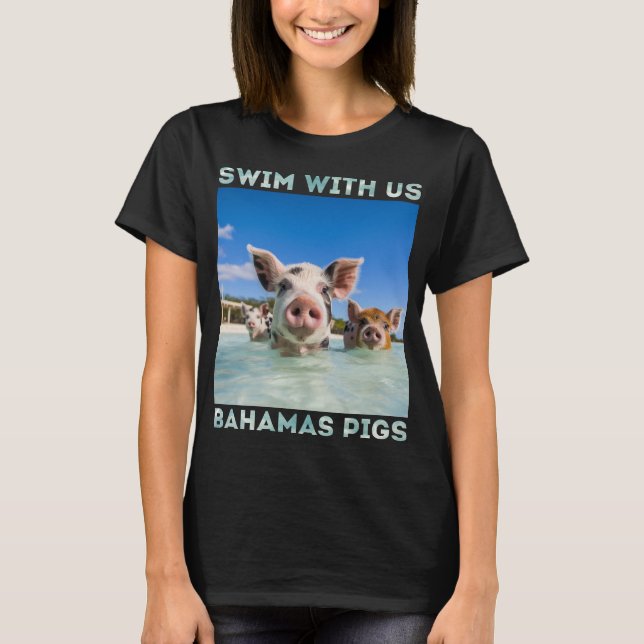 T-shirt Bahamas Pigs de natation Exuma (Devant)