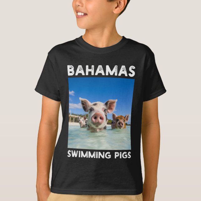 T-shirt Bahamas Pigs de natation Exuma (Devant)