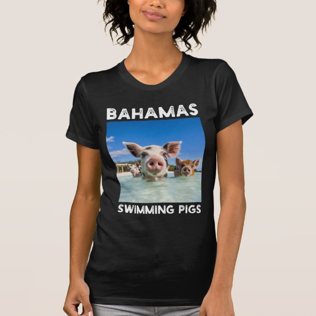 T-shirt Bahamas Pigs de natation Exuma (Devant)