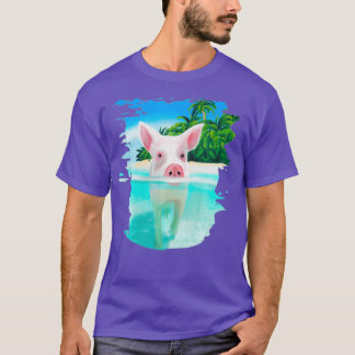 T-shirt Bahamas Pigs de natation Pig nage plage vacances