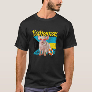 T-shirt Bahamas Piscine Cochon Summer Vacances Plage Souve