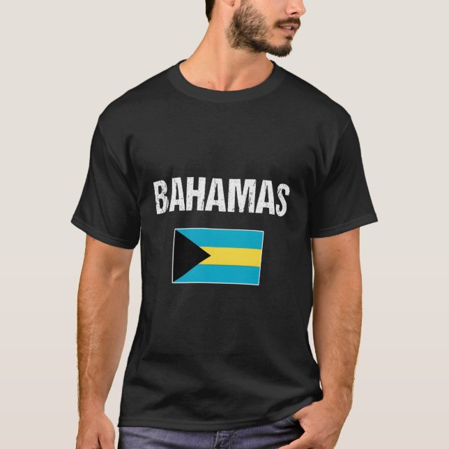 T-shirt Bahamas Pride Patrimoine Caraïbes Cadeau Bahamian  (Devant)