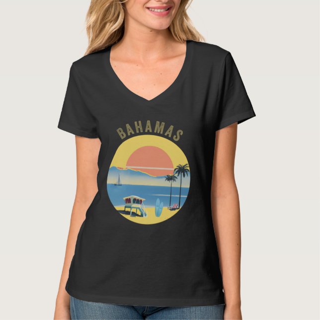 T-shirt Bahamas Souvenir Apparel  Retro Vintage Bahamas (Devant)