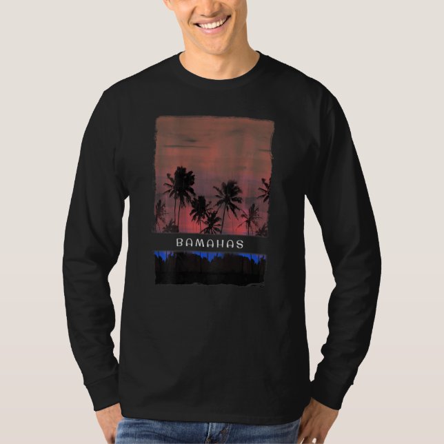 T-shirt Bahamas Sunset Vacances Souvenir (Devant)
