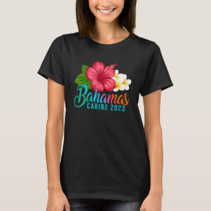 T-shirt Bahamas Vacances Caribe Tropical Hibiscus Fleurs