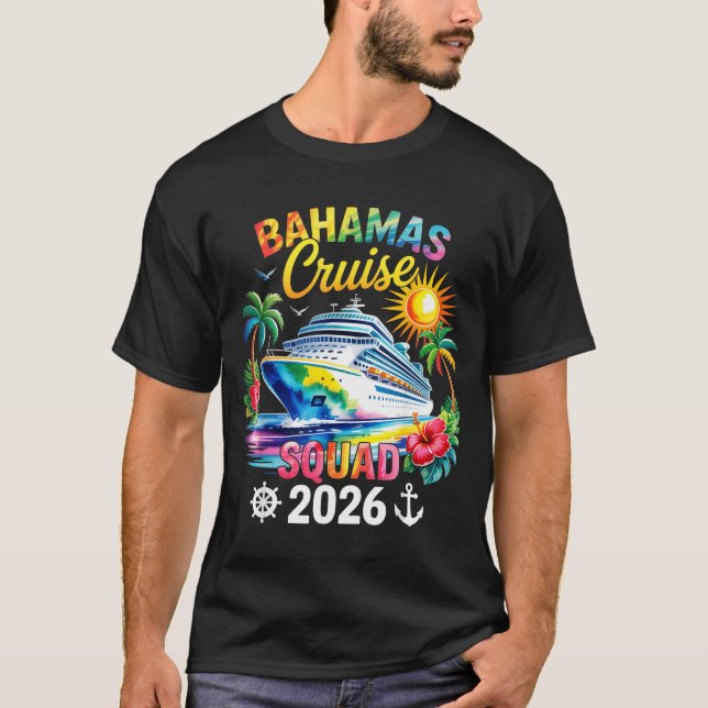 T-shirt Bahamas Vacation 2026 Squad Family Friends Matchin (Devant)