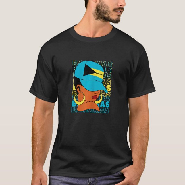T-shirt Bahamian Flag Clothing Bahamas Vacation Design Bah (Devant)