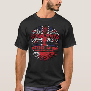 T-shirt Bahrain Bahraini British UK Tree Roots Flag