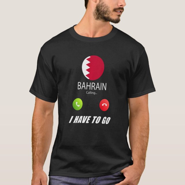 T-shirt Bahreïn Drapeau Souvenir Bahreïn Appelle (Devant)