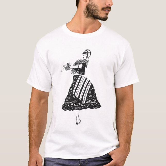 T-shirt Baiana Preto e Branco (Devant)