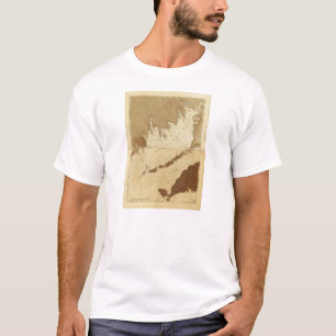 T-shirt Baie de buses et carte saine de Massachusetts de