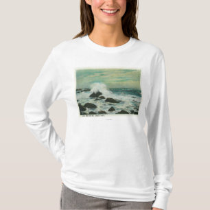 T-shirt Baie de Casco, MaineSurf et roches de plage