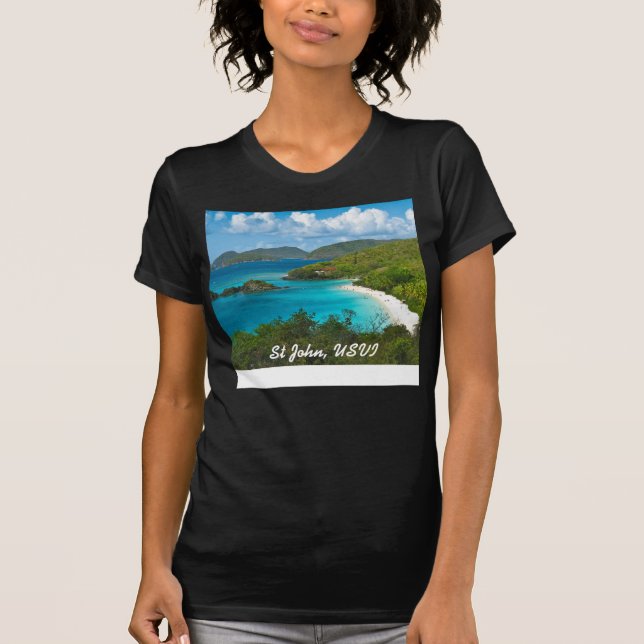 T-shirt Baie de tronc, St John USVI (Devant)
