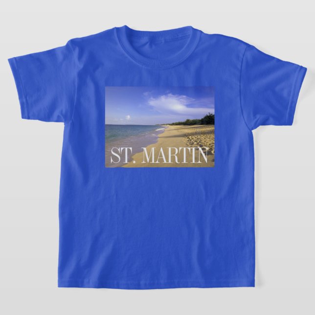 T-shirt Baie Longue Long Bay Beach, St-Martin (Poser)
