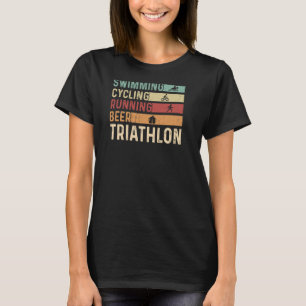 T-shirt Baignade à vélo course à la bière Triathlon Triath
