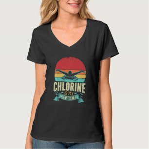 T-shirt Baignade Amusante Chlorine Est Mon Parfum Baignade
