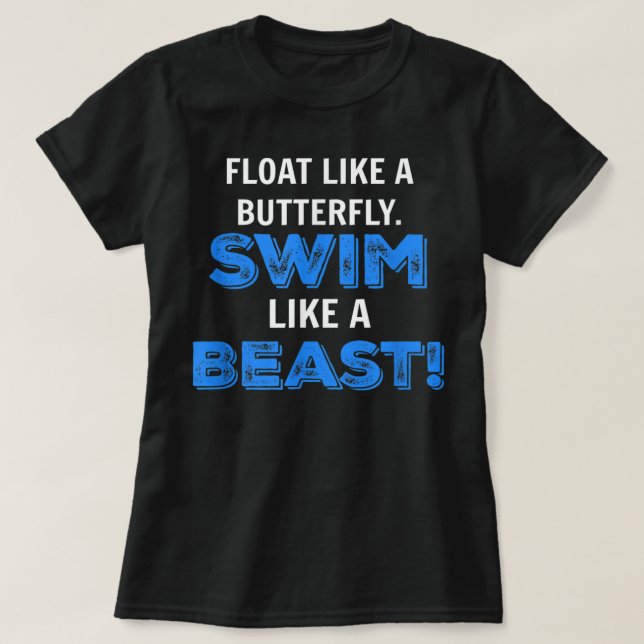 T-shirt Baignade Amusante Comme Une Bête Baigneuse (Design devant)
