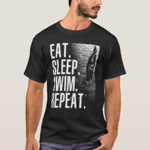 T-shirt Baignade Amusante Pour Hommes Femmes Enfants Baign