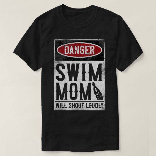 T-shirt Baignade DANGER Nager Maman (Design devant)