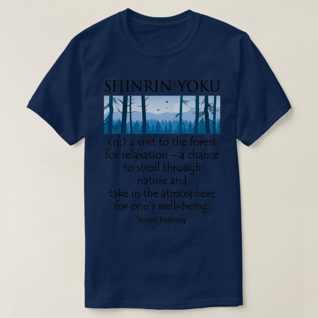 T-shirt Baignade dans la forêt de ShinrinYoku (Design devant)