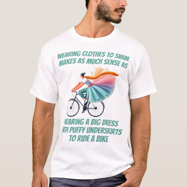T-shirt Baignade dans le style, Sautez la robe! T (Devant)