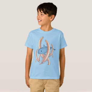 T-Shirt - Baignade de baleine à travers l'herbe