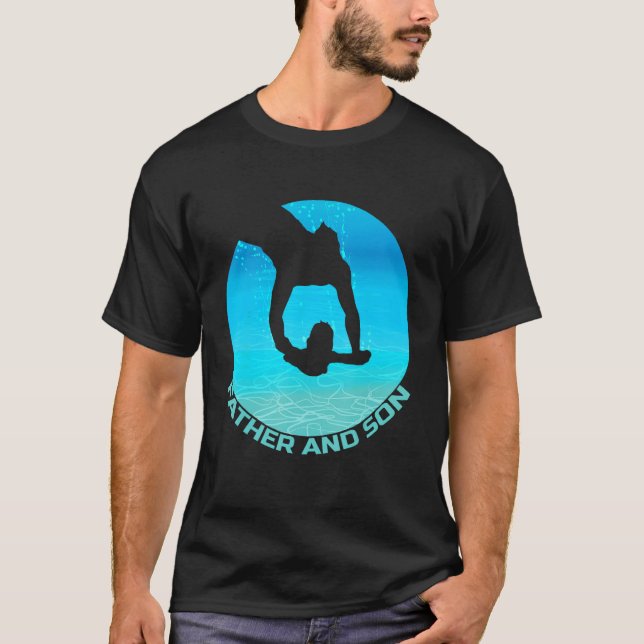 T-shirt Baignade et plongée Père et Fils (Devant)
