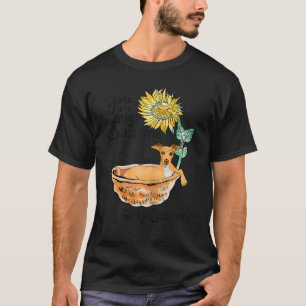 T-shirt Baignade Greyhound Dans Un Bain De Tournesols Vous