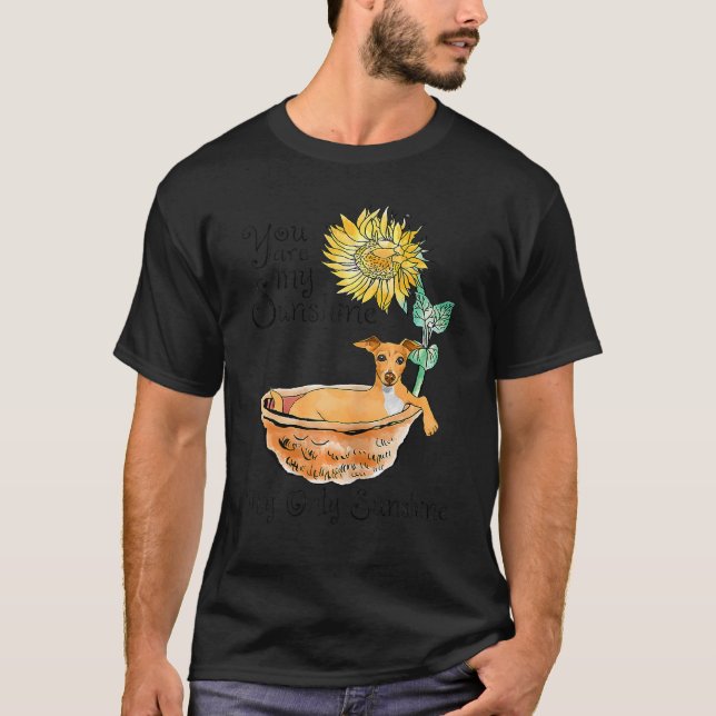 T-shirt Baignade Greyhound Dans Un Bain De Tournesols Vous (Devant)