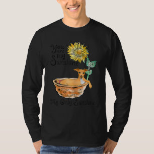 T-shirt Baignade Greyhound Dans Un Bain De Tournesols Vous