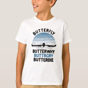 T-shirt Baignade - Papillon pourquoi Cadeau de natation