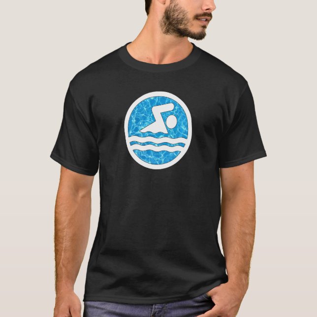 T-shirt Baignade Sur Piscine Nage Et Plongée (Devant)