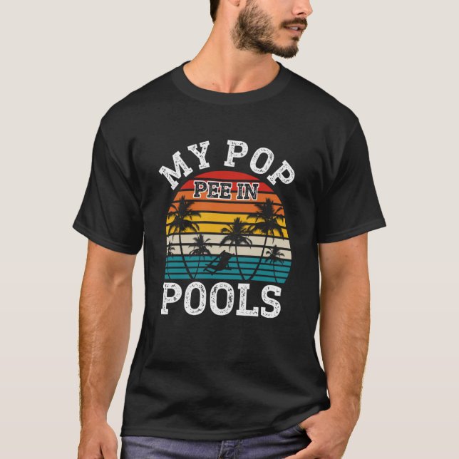 T-shirt Baignade Vacances Rétro Pop Pee Dans Les Piscines (Devant)