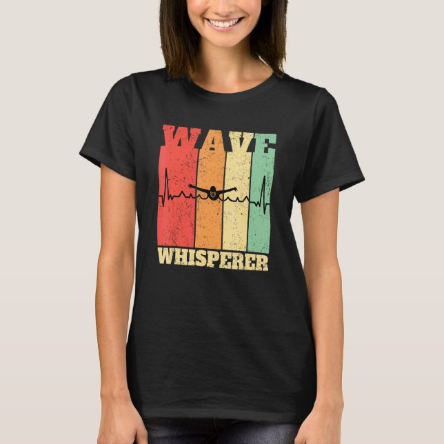 T-shirt Baignade Vague de nage Whisperer (Devant)