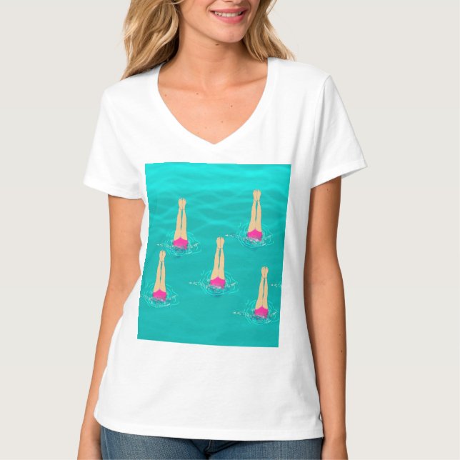 T-shirt Baigneurs Artistiques - Nager sous l'eau (Devant)