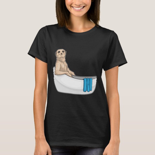 T-shirt Baignoire Meerkat (Devant)