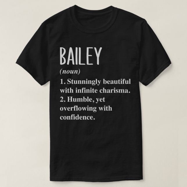 T-shirt Bailey Prénom Définition Ide Cadeau Personnalisé (Design devant)