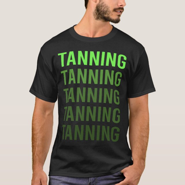 T-shirt Bain de soleil bronzant à dégradé vert (Devant)