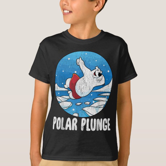 T-shirt Bain Polaire Plongée Ice Jump Funny Ours Polaire B (Devant)