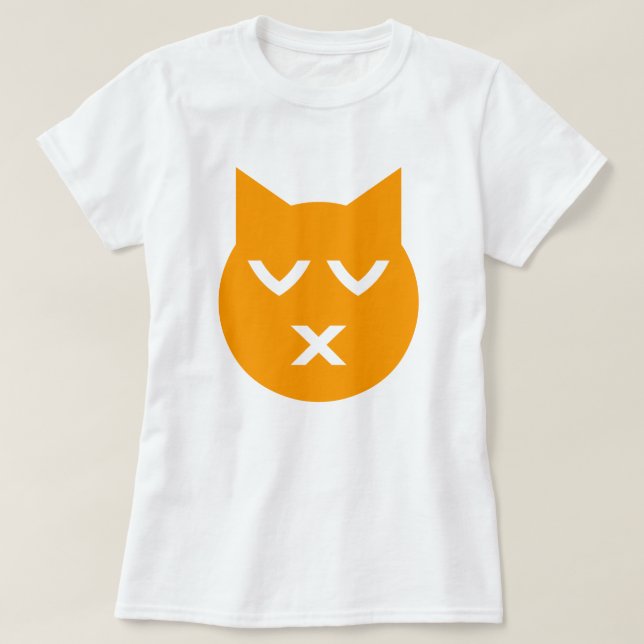 T-shirt Baiser avec les yeux fermés Emoji Chat (Design devant)