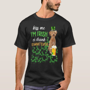 T-shirt Baiser Croisé Caniche Je Suis Irlandais Ou Ivre Ou