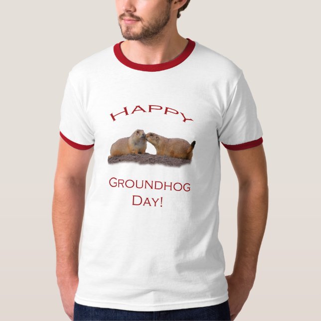 T-shirt Baiser de jour de Groundhog (Devant)