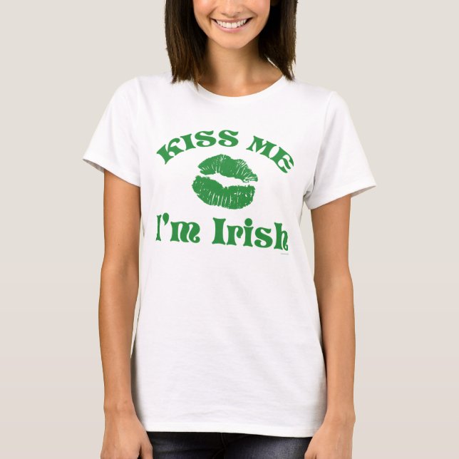 T-shirt Baiser de la Saint-Patrick Je suis Irlandais (Devant)