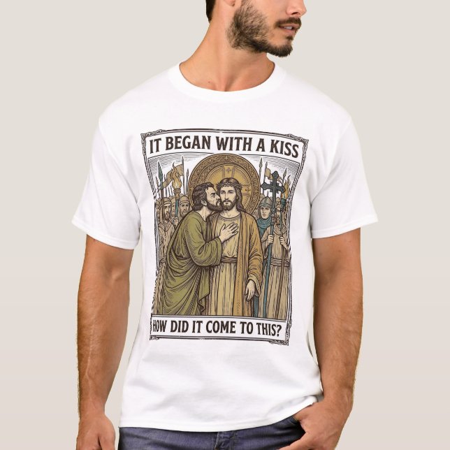 T-shirt Baiser de trahison biblique vintage (Devant)