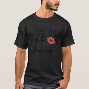 T-shirt Baiser En Disant Avec Baiser Bouche Je Baise Sur L