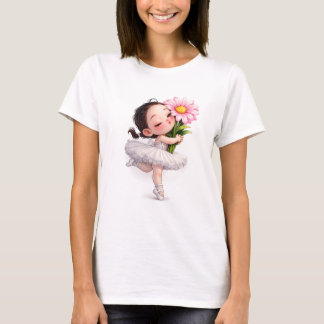 T-shirt Baiser Fleurissant de Ballet