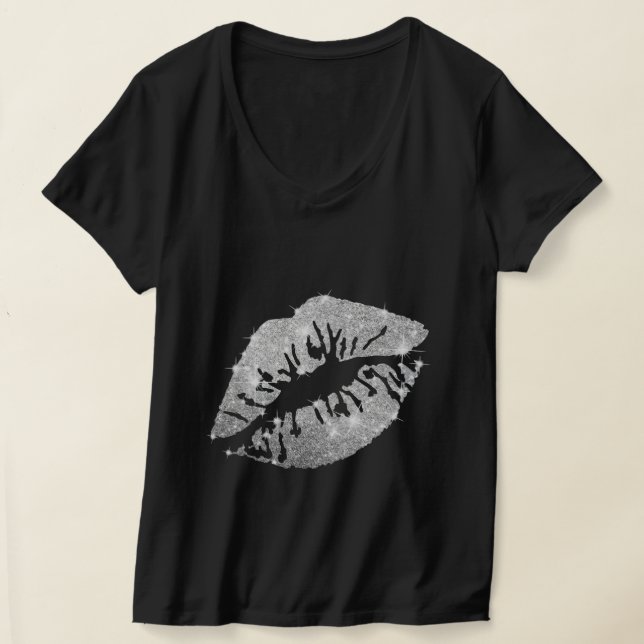 T-shirt Baiser pailleté pour femmes (Poser)